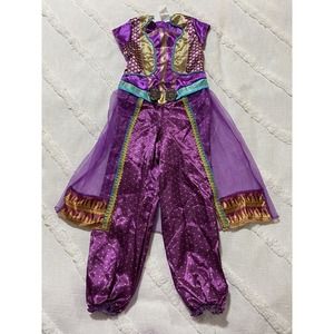 DISNEY PRINCESS JASMIN ALADDIN COSTUME PURPLE SIZE SMALL 4-6X - Read!!